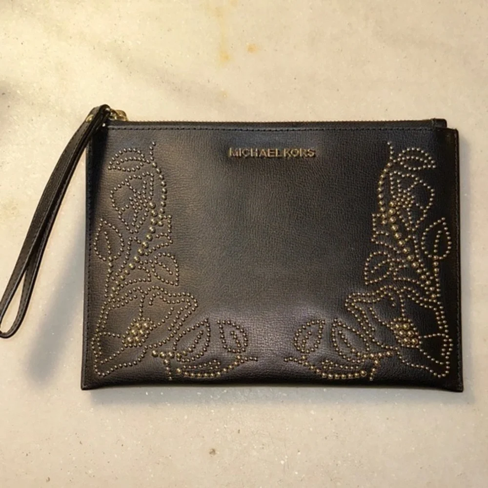 Michael Kors Nouveau Floral Large Zip Clutch